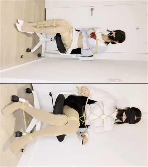 柯柯原创-定拍逃脱魔术 （JK、OL、肉丝、高跟鞋、椅子固定、挣扎逃脱）