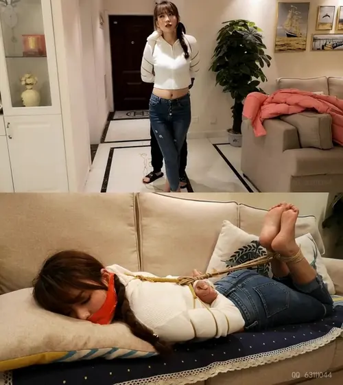 束缘阁-雨仟 超长腿 牛仔裤捆绑 娇柔的车模