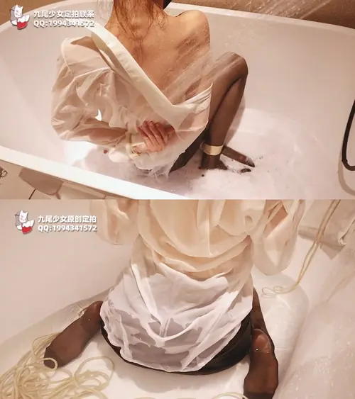 九尾少女-高级私人秘书最终篇，黑丝袜浴缸捆绑，扭动呻吟