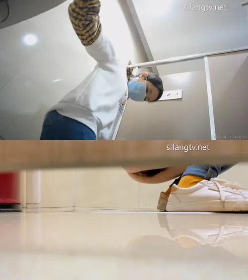 魔手商场双镜头系列-白色上衣少妇